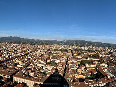 Florence with mountains in distance