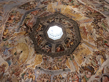 Artwork on ceiling of dome