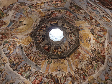 Ceiling of dome