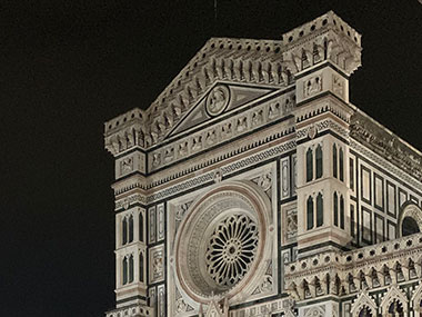 Top of Cathedral at night