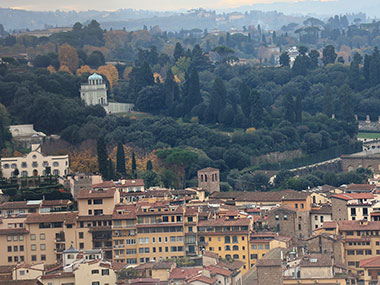 Park in distance