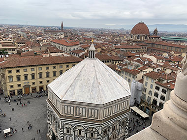 View of the top of the Baptistery