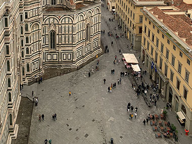 People on street near Cathedral