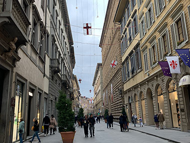 People walking the streets of Florence