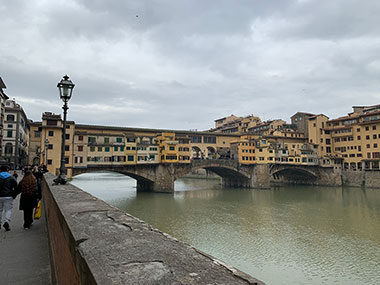 People walking near Ponte Vecchio