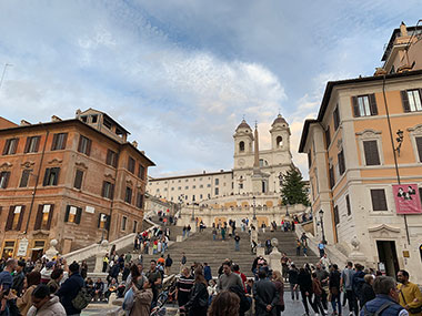 View up the Spanish Steps