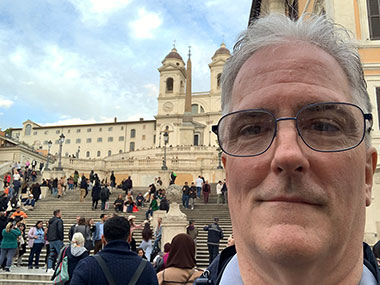 Pat with Spanish Steps behind