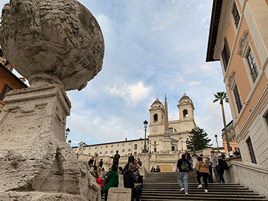 Spanish Steps with people walking up