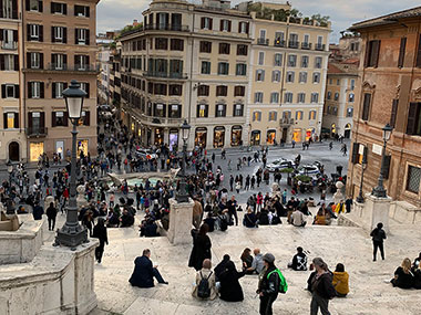 View from top of Spanish Steps
