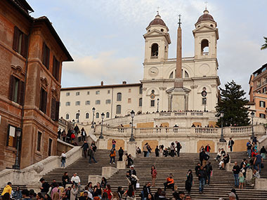 Top portion of Spanish Steps