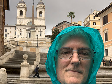 Pat in front of Spanish Steps