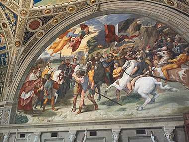 Large art mural at Vatican Museums