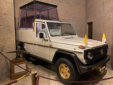 Pope vehicle at Vatican Museums