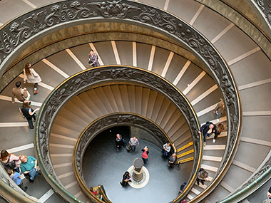 Winding ramp at Vatican Museums