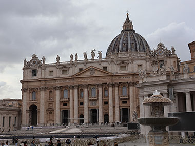 Fountain in front of St. Peter's Basilica