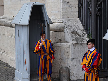 Two guards at St. Peter's Basilica