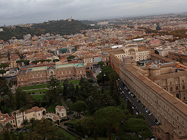 View from roof of St. Peter's Basilica square