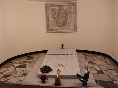 Pope Benedict's Grave at St. Peter's Basilica