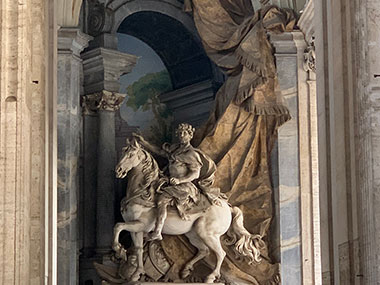 Man on horse statue - St. Peter's Basilica