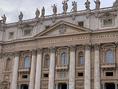 Closeup of St. Peter's Basilica