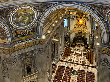 Altar from the balcony of  St. Peter's Basilica