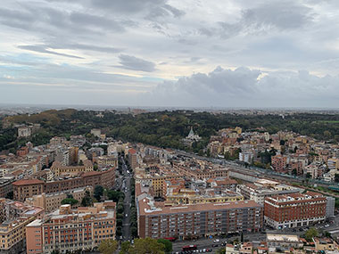 Clouds over rome from roof