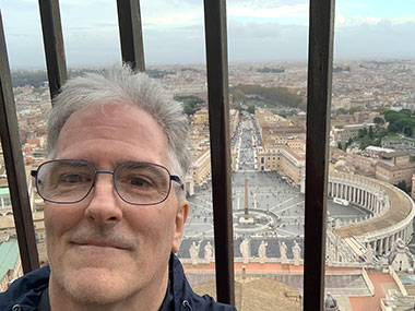 Pat on top of St. Peter's Basilica