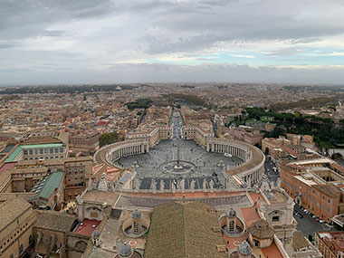 View looking from roof of St. Peter's Basilica