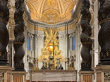 Cross on altar at St. Peter's Basilica