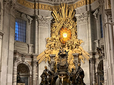 Altar artwork at St. Peter's Basilica