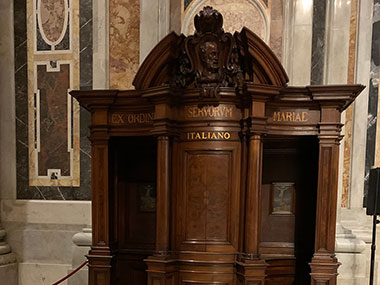 Confession box - St. Peter's Basilica