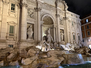 Trevi Fountain at night