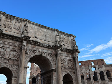 Constantine's Arch next to the Colosseum