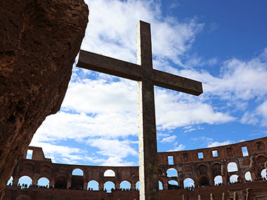 Cross in the Colosseum