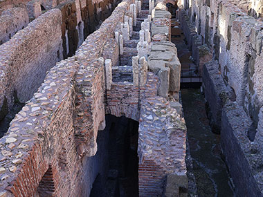 Closeup of floor of the Colosseum