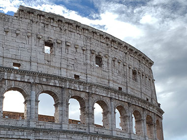 Clouds behind the Colosseum