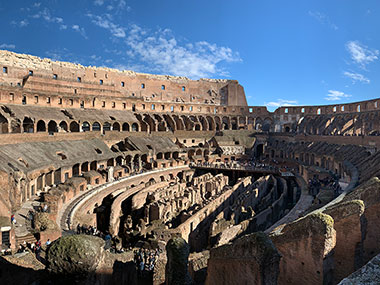 Inside the Colosseum from one end