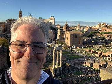 Pat with Roman Forum in background