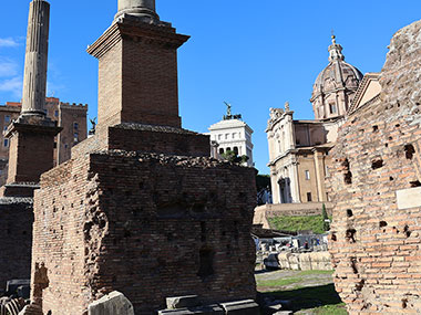 Several century old building in Roman Forum