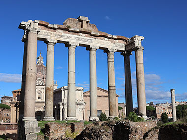 Six pillard wall in Roman Forum