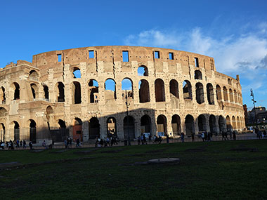 The Colosseum as sun is beginning to set