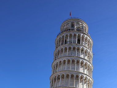 Top floors of Leaning Tower of Pisa