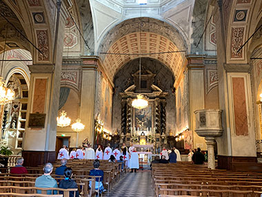 Mass in a church