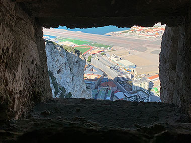 Looking at runway from Tunnels of Gibraltar