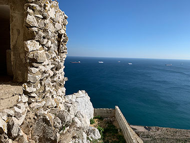 Looking to sea from Tunnels of Gibraltar