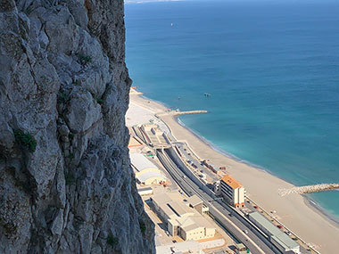 Road along coast