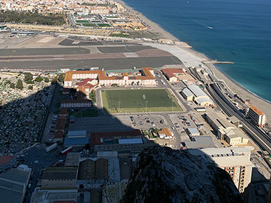 Shadow from Rock of Gibraltar