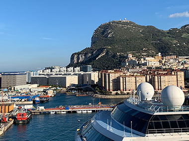 View of Gibraltar from ship