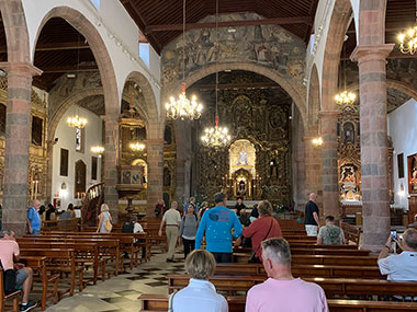 People sitting in church