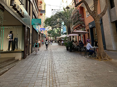 Shops along street